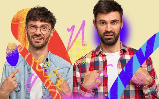 Dos hombres con expresión de preocupación al considerar la posibilidad de tener VPH.