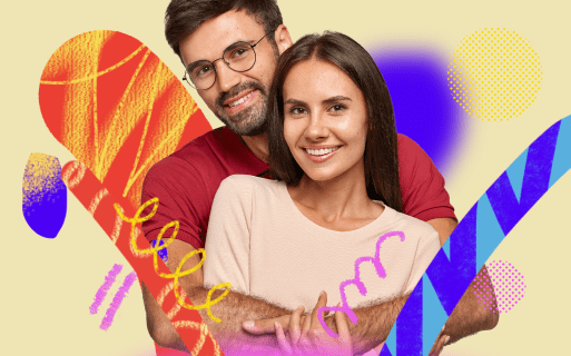 Pareja joven acompañando contenido educativo sobre qué es el virus del papiloma humano